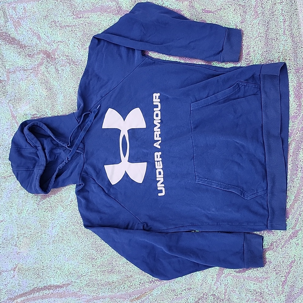 Under Armour Mens Blue Hoodie Sweater, Medium!